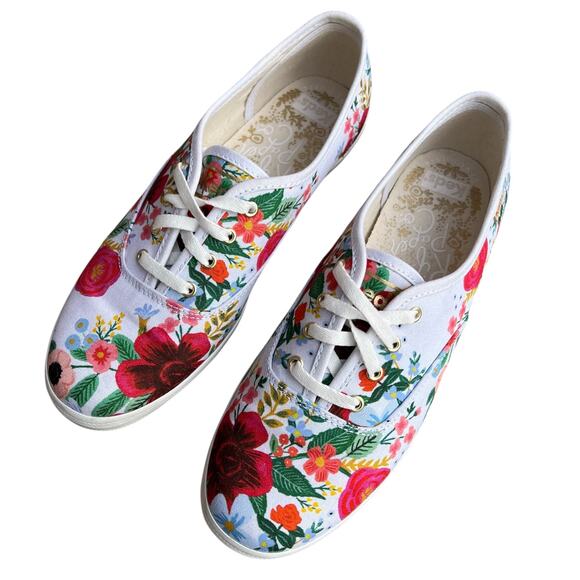 Keds x Rifle Paper Co. Garden Party Floral Shoes Sz 7.5 - Picture 2 of 5
